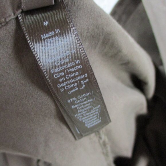 SKIMS Cotton Poplin Pants Womens Medium Brown Washed Dark Sepia Wide Leg NWT NEW - Picture 12 of 13